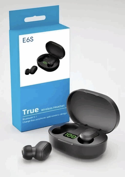 Auriculares Inalámbricos Bluetooth E6s In-ear Color Negro Negro
